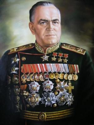 Male portrait. Marshal Zhukov
