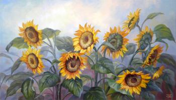 Field of sunflowers. Gorbatenkaia Tatiana