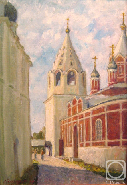 Gaiderov Michail. A summer day... Cathedral Square in Kolomna (etude)