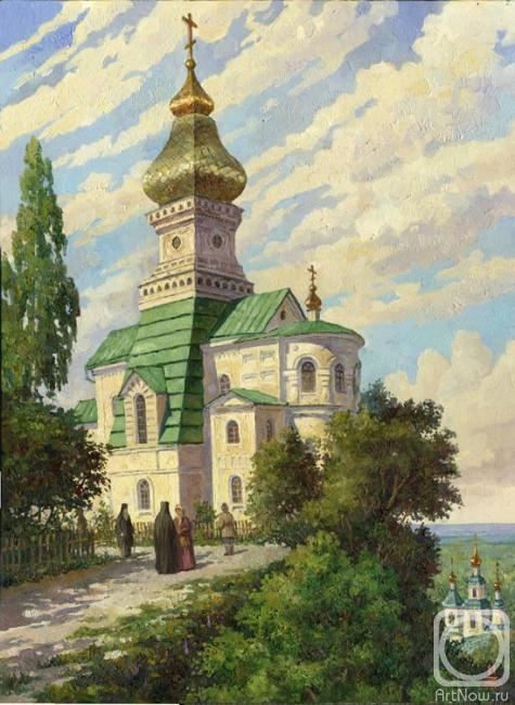 Zolotarev Leonid. Transfiguration Church on Svyatogorsky Favor. From the series "Svyatogorye"