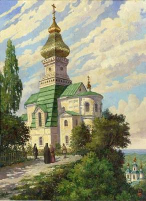 Transfiguration Church on Svyatogorsky Favor. From the series "Svyatogorye". Zolotarev Leonid