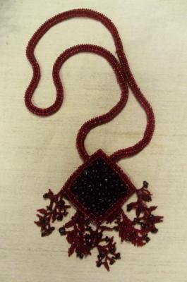 Necklace "Granat". Vasilyeva Valentina