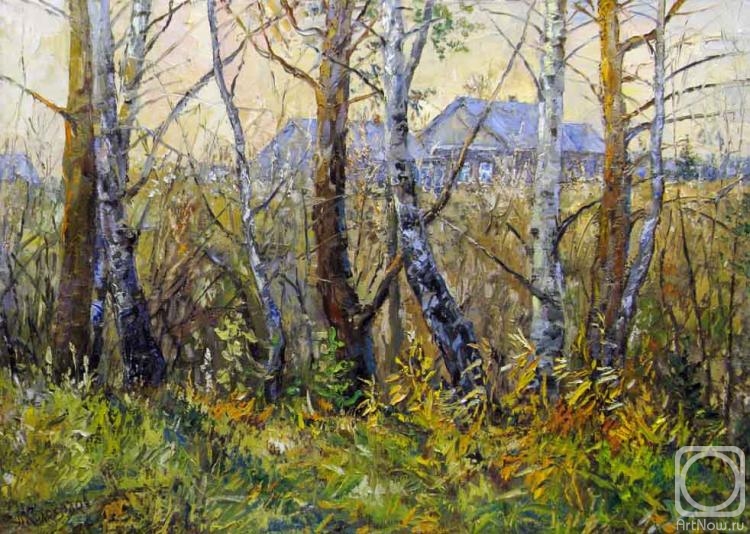 Kolokolov Anton. Pine and birch trees