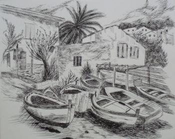 531 (Landscape with fishermen's houses). Lukaneva Larissa
