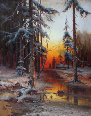 Based on the work of Y.Y. Clover "Winter Landscape"