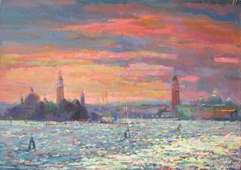 The Venetian lagoon. Sunset. Mirgorod Igor