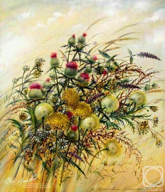 Krasavin-Belopolskiy Yury. Flowers in the wind