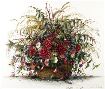 Basket with flowers. Krasavin-Belopolskiy Yury
