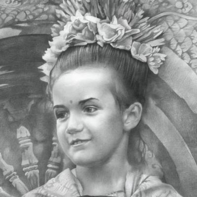 Portrait of a Girl in national Bali Garment (detail)