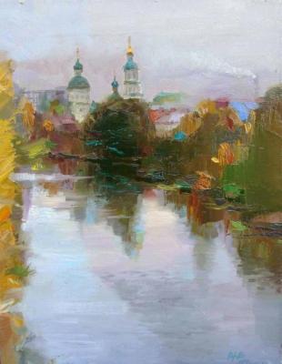 Evening on the river of m. of Kokshaga