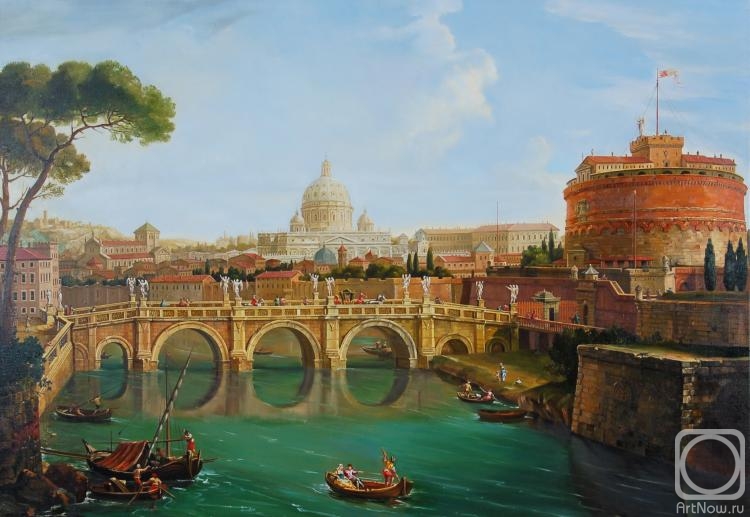 Samoylenko Nikolay. Rome View of the Tiber - Antonio Joli
