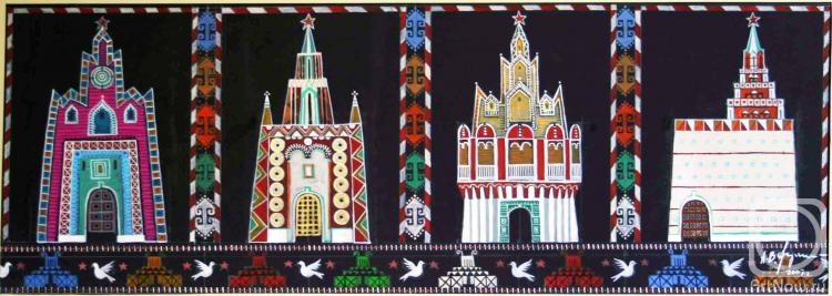 Voznesenskiy Aleksey. Four towers in ethnic style (carpet sketch)