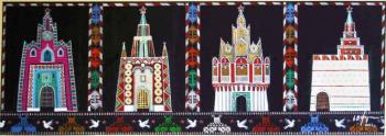Four towers in ethnic style (carpet sketch). Voznesenskiy Aleksey