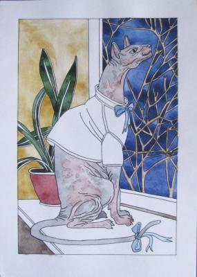 Sphinx on the window. Gorenkova Anna