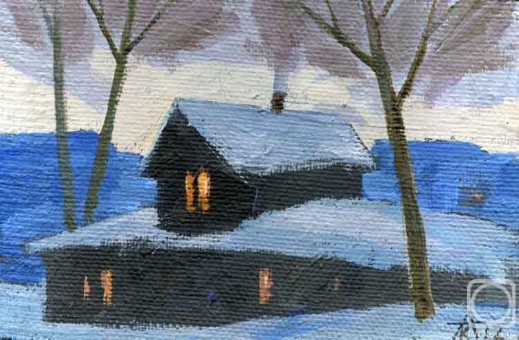 Дом с мезонином» картина Кнэхта Александра (картон) — купить на ArtNow.ru