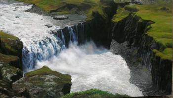 Waterfall in Iceland. Obolsky leonid