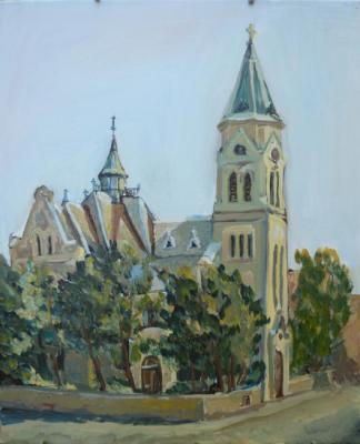 Morning. Church of Pancevo. Kashina Eugeniya
