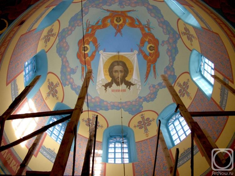 Solodovnik Vladimir. Painting of the dome "Savior Without Hands"