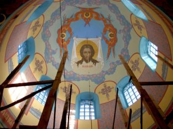 Painting of the dome "Savior Without Hands". Solodovnik Vladimir