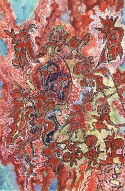 Volchek Lika. Red figurative