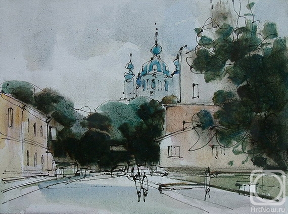 Pavlovets Aleksandr. Kiev. View of St. Andrew's Church