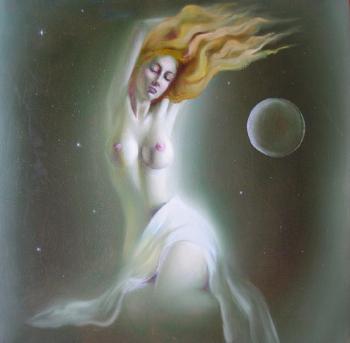 Sun and moon with stars