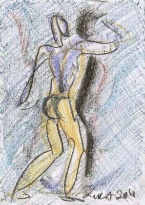 dancer in yellow tights. Volchek Lika