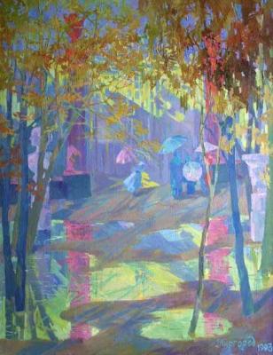 Mirgorod Igor Petrovich. Summer garden. Autumn Rain