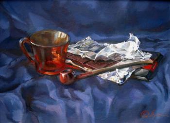 Still Life with a pipe and chocolate (Coffee And Chocolate). Luchkina Olga