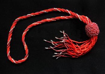 Necklace "Red Ball"