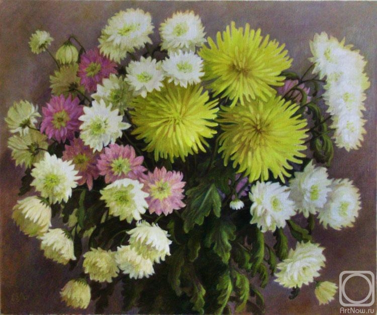 Shumakova Elena. Bouquet of chrysanthemums