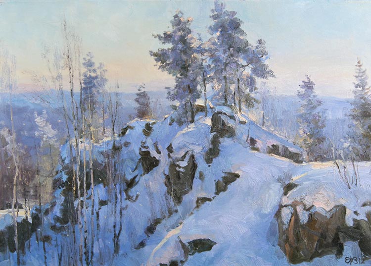 Efremov Alexey. Winter at the Azov hill