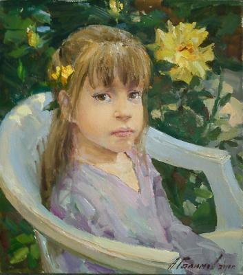The girl in the garden. Galimov Azat