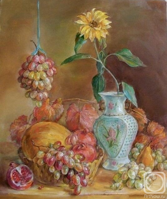 Novikova Marina. Grapes and sunflowers