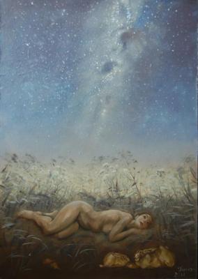 Painting Fear of the cosmos. Dobrovolskaya Gayane