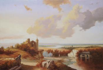 Landscape with river. Aleksandrov Vladimir