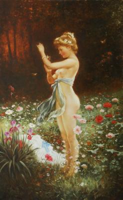 Young girl with butterflies (). Aleksandrov Vladimir