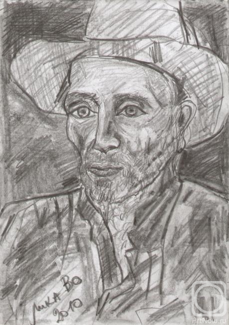 Volchek Lika. In the fisherman's hat