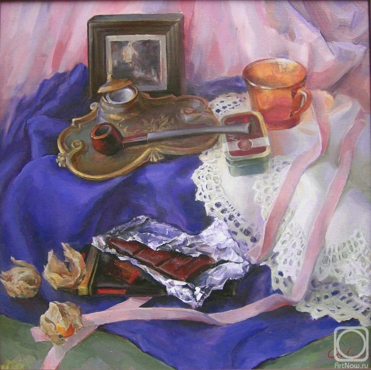 Luchkina Olga. Still Life with a pipe