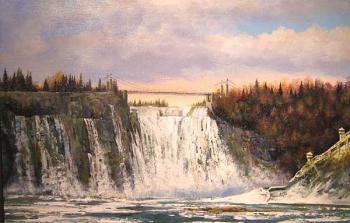 Montmorency Falls in Quebec City (). Gerasimov Vladimir
