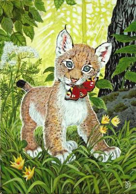 Lynx kitten. Fomin Nikolay