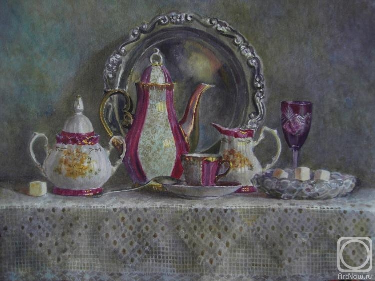Nikolaeva Elena. Still life with porcelain