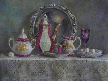 Still life with porcelain (Sugar Basin). Nikolaeva Elena