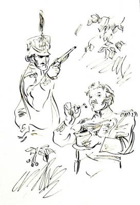 Illustrations to Pushkin's products: Belkin's stories - 8/80. Chistyakov Yuri