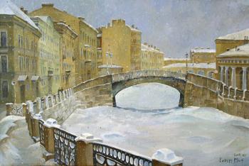 River Moyka in the snow