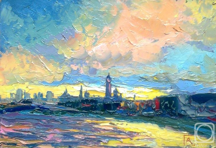 Golovchenko Alexey. View from the Moskva River. Sunny
