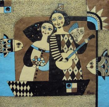Ceramic panel "Turquoise Dream". Pankovskaya Irina