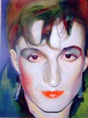 Portrait of woman with red lipstick. Gafarov Artur