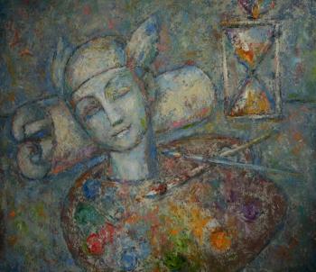 Still life with attributes of art. Spiridonova Tatiana