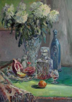 Still-life with chrysanthemums. Loukianov Victor